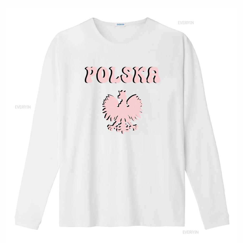 Polska T Shirt White Eagle Symbol Patriotic Polish Pride Falcon Heritage Cute Retro Design For Unisex Vintage Washed Soft