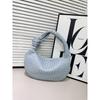 Handwoven Horn-Shaped Crossbody Bag Women Soft PU Woven Shoulder Small Daily Use Tote In 16 Colors