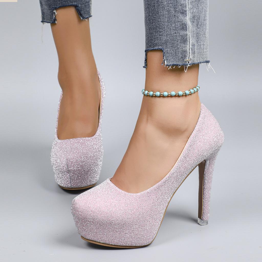 2025 Shoes Female Basic Women's High Heels Sexy Party Pumps Women Platform Thin Heels Super High Slip On Shoes Women