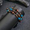 Handcrafted Wooden Beaded Mens Bracelet Necklace Vintage Style For Gift Giving