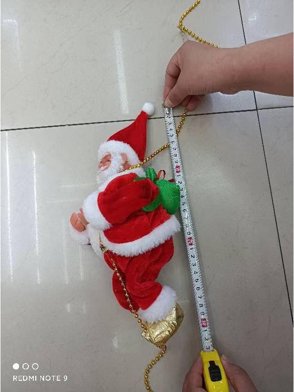 Santa Claus Adjustable Music Climbing Beads Rope Doll - Children's Christmas Toy Decoration Gift