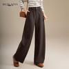 Ruilaiyi Women's High-Waisted Casual Wide-Leg Trousers