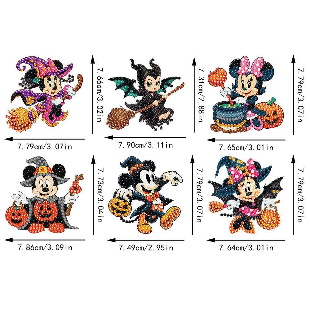 6pcs/Set Magic Pumpkin Series Diamond Painting Magnets for Refrigerator Diamond Art Fridge Magnets for Adults Diamond Art Refrigerator Magnets Kits