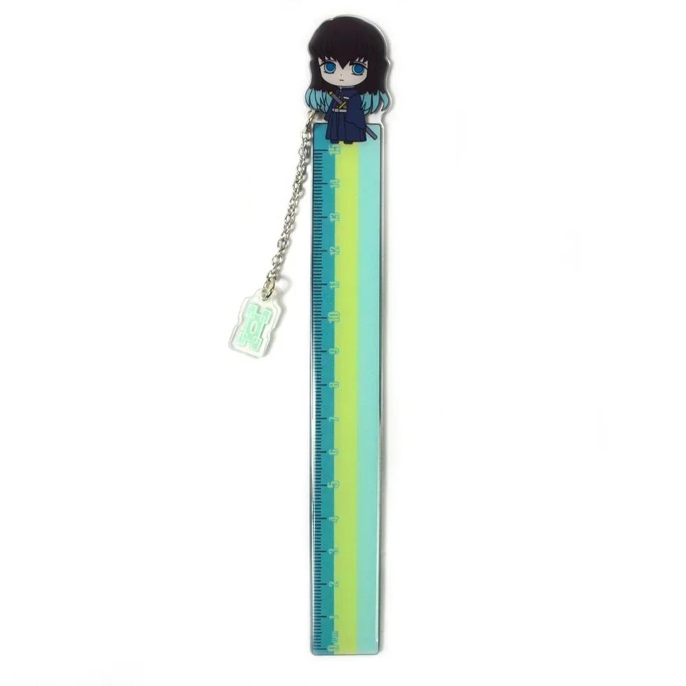 Anime Ruler Kamado Tanjirou Nezuko Kawaii Figure Straight Ruler Drawing Rulers School Stationery Kids Gift