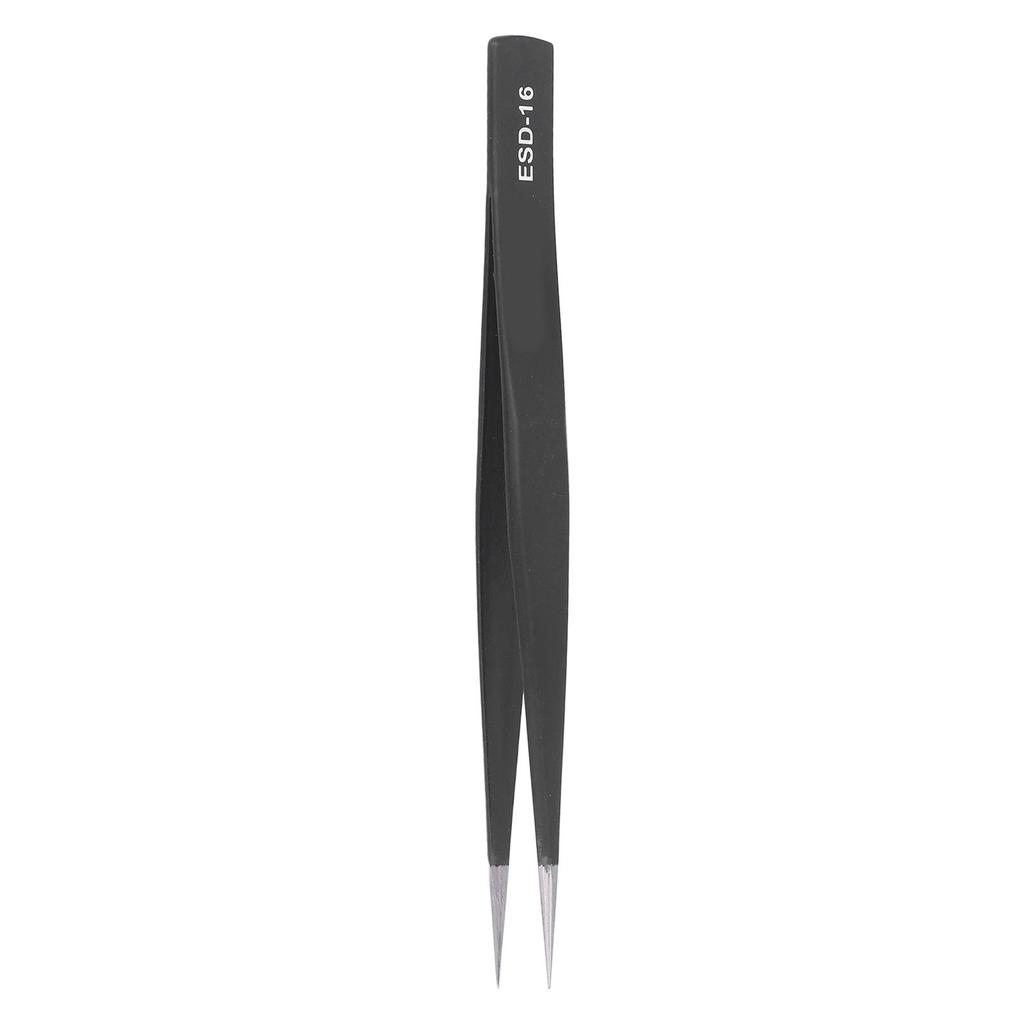 Multifunctional Pointed Anti Static Tweezers Stainless Steel Plastic Coated Repair Tweezers