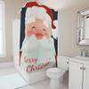 TU Weihnachtsduschevorhang Festliche Feiertagsdekoration Frohe Weihnachten Muster Wasserdicht Badezimmer Stoff Hintergrund Heimdekor Weihnachten Stil