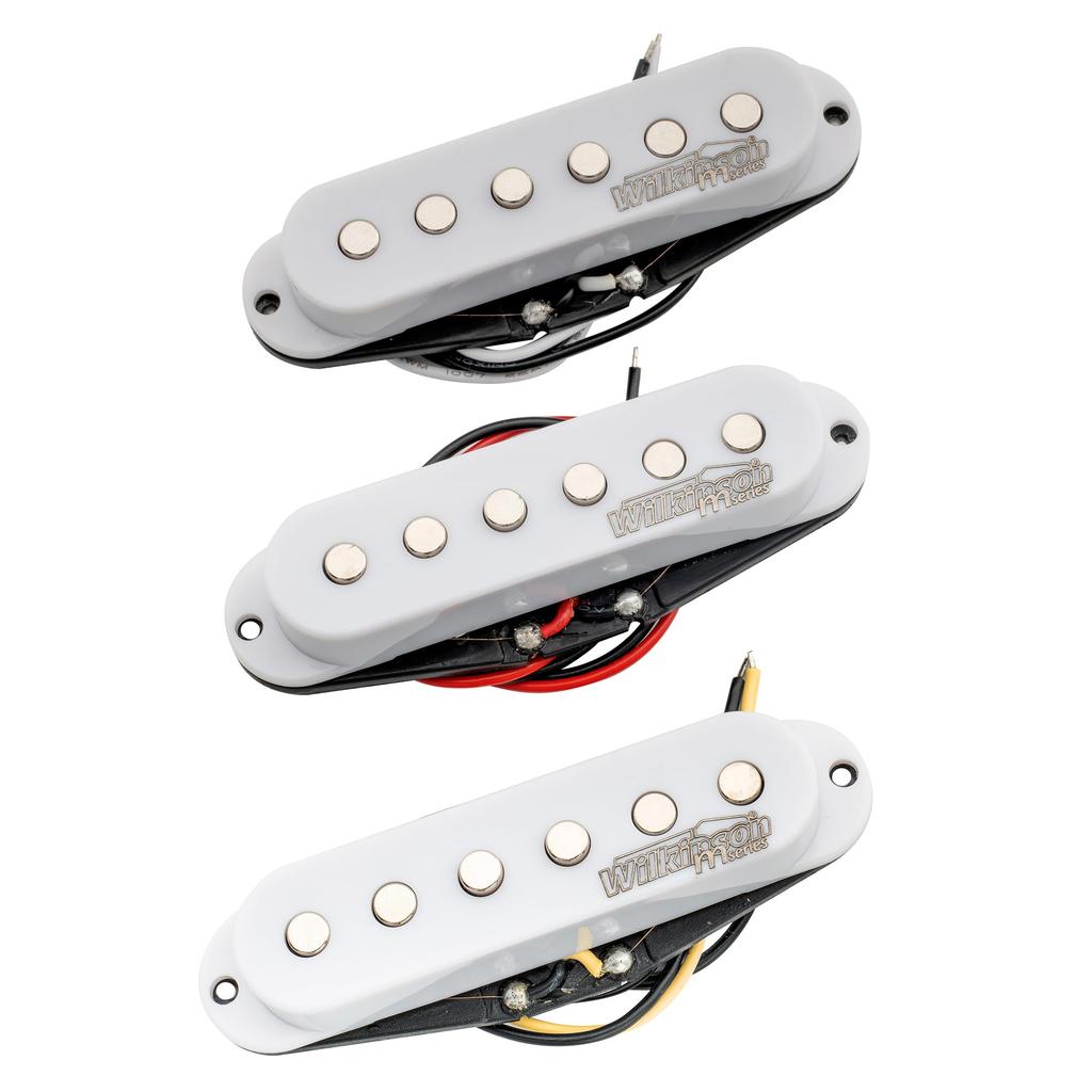 Wilkinson Vintage Staggered Ceramic Guitar Pickups of for Stratocaster Electric White 60's (Pack 3) Guitars,