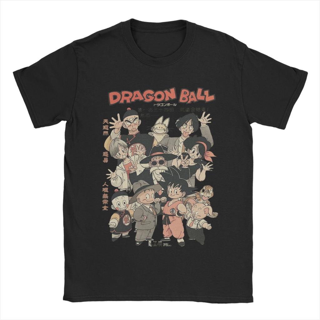 Mens TShirts Dragon Ball Cool Cotton Tees Short Sleeve  T Shirt Round Neck Tops Graphic Printed