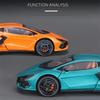 1/24 Lamborghini Revuelto Alloy Sports Car Model Diecast Metal Toy Racing Super Car Vehicles Model Sound and Light Simulation Childrens Gift