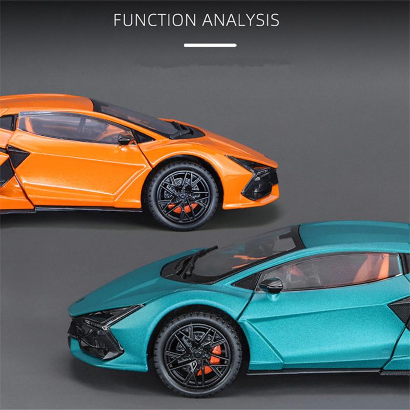 1/24 Lamborghini Revuelto Alloy Sports Car Model Diecast Metal Toy Racing Super Car Vehicles Model Sound and Light Simulation Childrens Gift