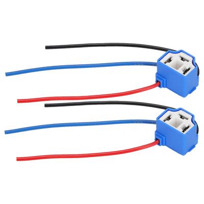 2 pezzi H4 connettore femmina in ceramica per cablaggio fari a gomito con cavo da 1 mm 1224 V