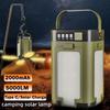 Solar Outdoor Portable Camping Light Solar Charging Foldable 2000mah Power Bank Intelligent Display Portable Hanging Tent Light