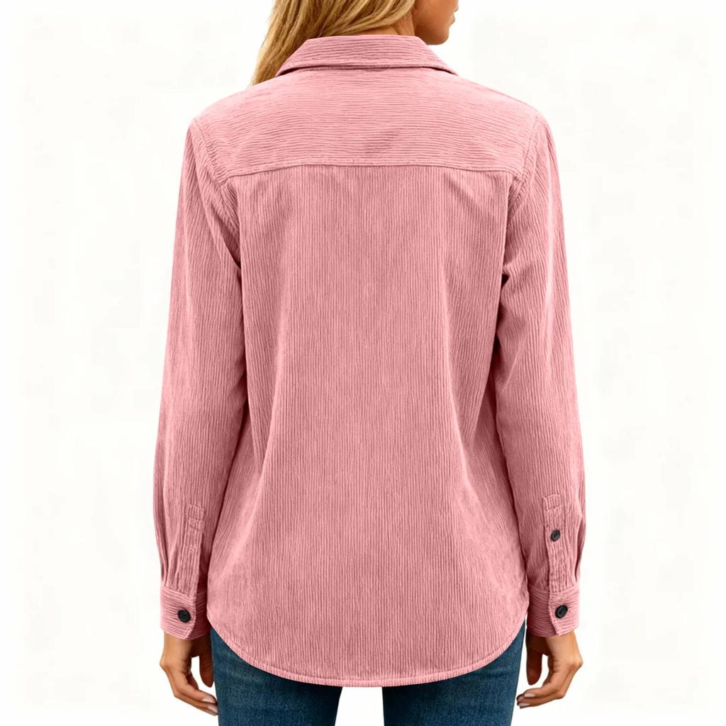 Women's Casual And Fashionable Corduroy Shirt Jacket