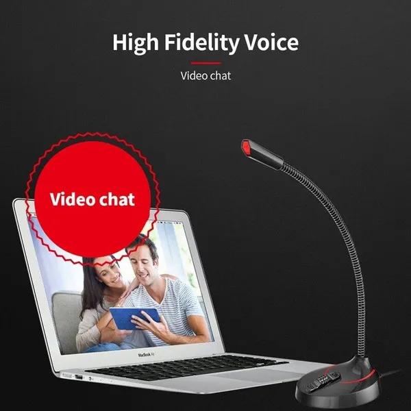 USB Microphone Omnidirectional Recording Studio Speech Mic for PC Desktop Usb / 3.5mm Plug Condenser Microphones