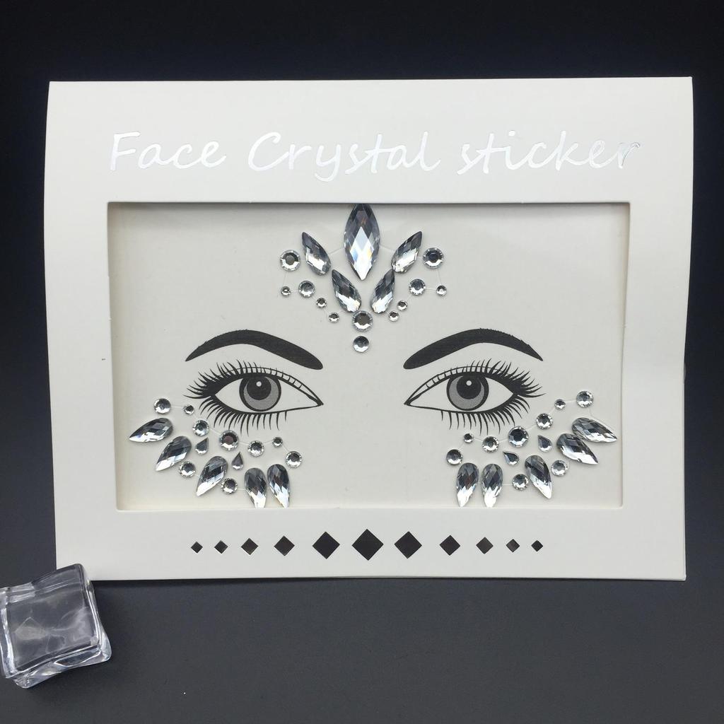 Crystal Tattoo Sticker Glitter Eyeliner Eyebrow Makeup Face Eyes Diamond Temporary Tattoo Rock Rhinestone 3D Eyeliner Stickers