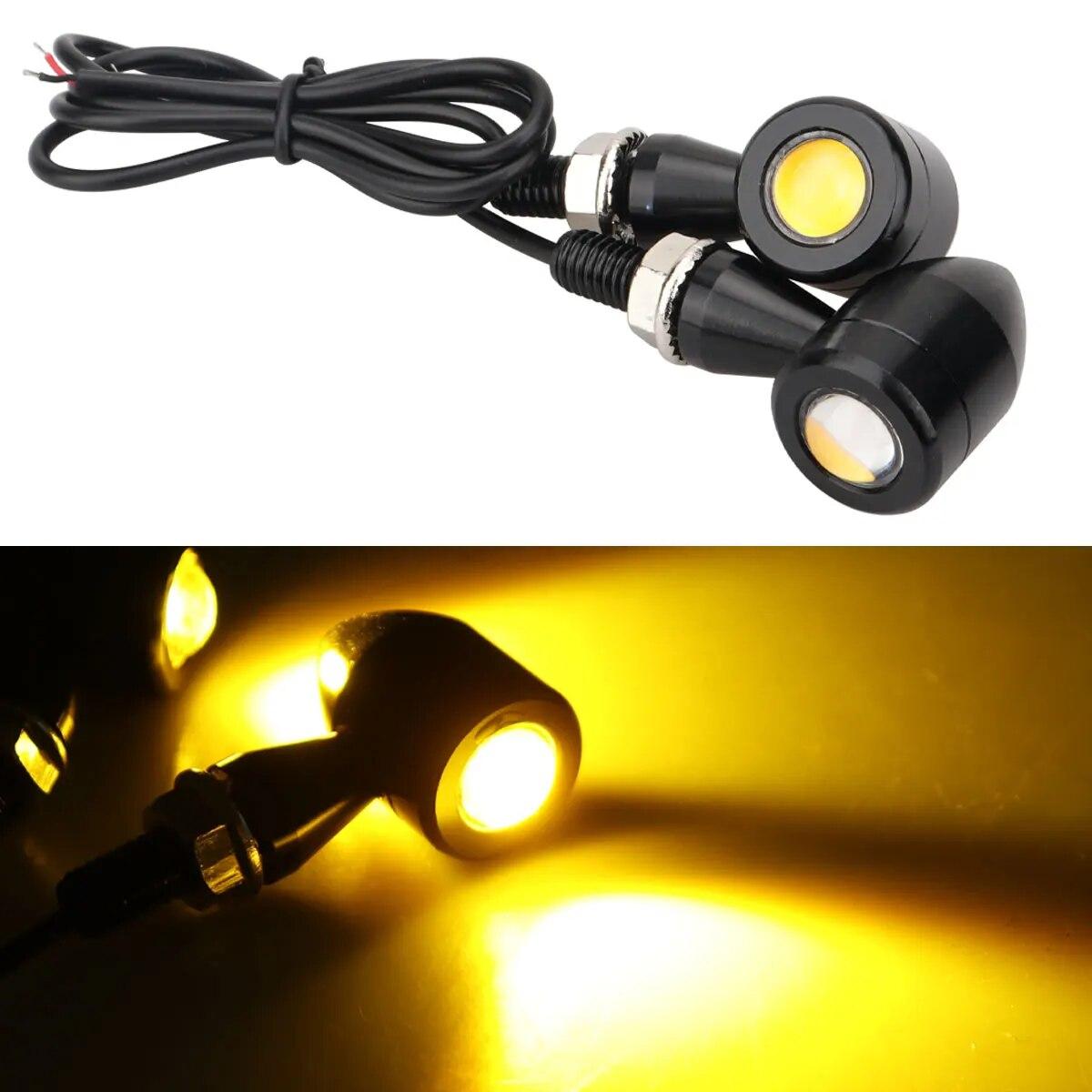 

2X Eagle Eye LED мотоциклетный сигнальный фонарь номерного знака задний фонарь мотоцикла желтый мото аксессуары мотоциклетный стоп-сигнал жёлтый