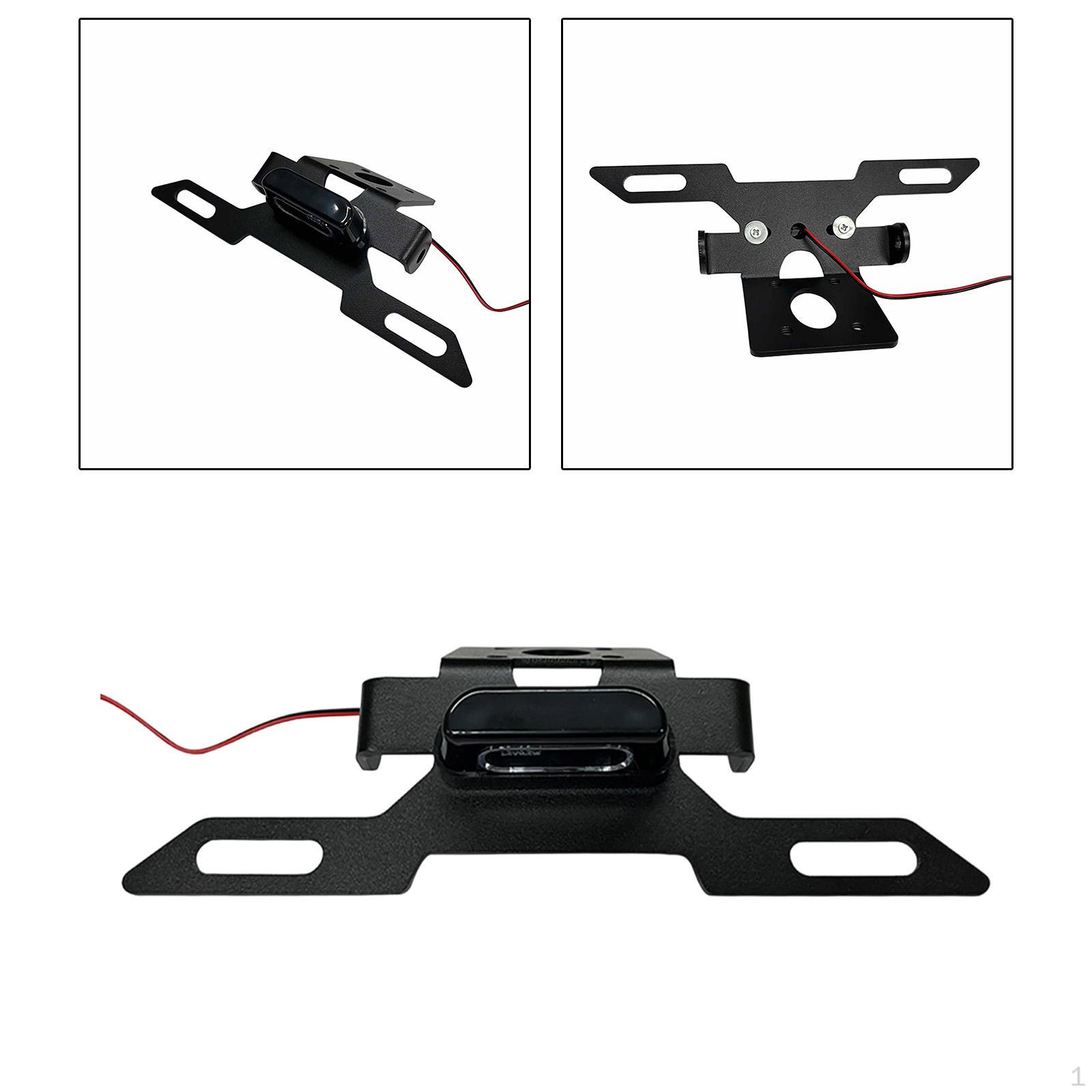 

Motorcycle License Plate Holder with Taillight Part Mount Support Repair Attachment Light LED