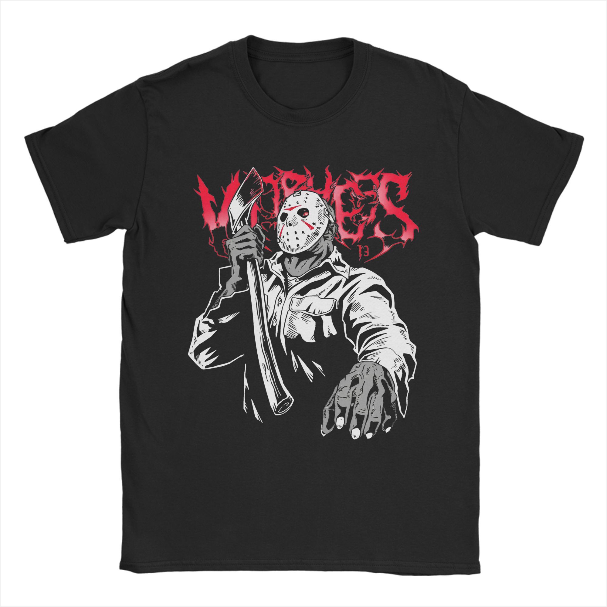 

Jason Voorhees Friday 13th T Shirt friday 13th Pure Cotton Clothing Funny Short Sleeve Round Neck Tees 4XL 5XL 6XL T-Shirt 4XL
