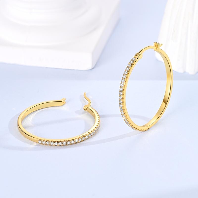 New 925 Silver Earrings Golden Beans Leaf Feather Luminous Elf Hoop Earring For Women Making Jewelry Gift