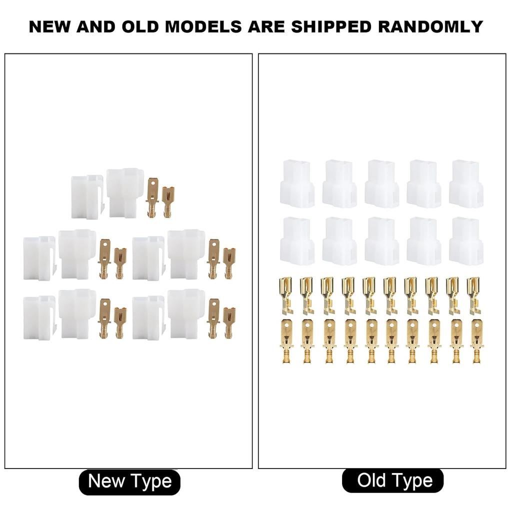 Acouto T-Type Power Plug 2 Pin for Car Radio Cable Connectors Automotive Electrical T Shape Wire Connector Male Female Socket Plug and Pin for