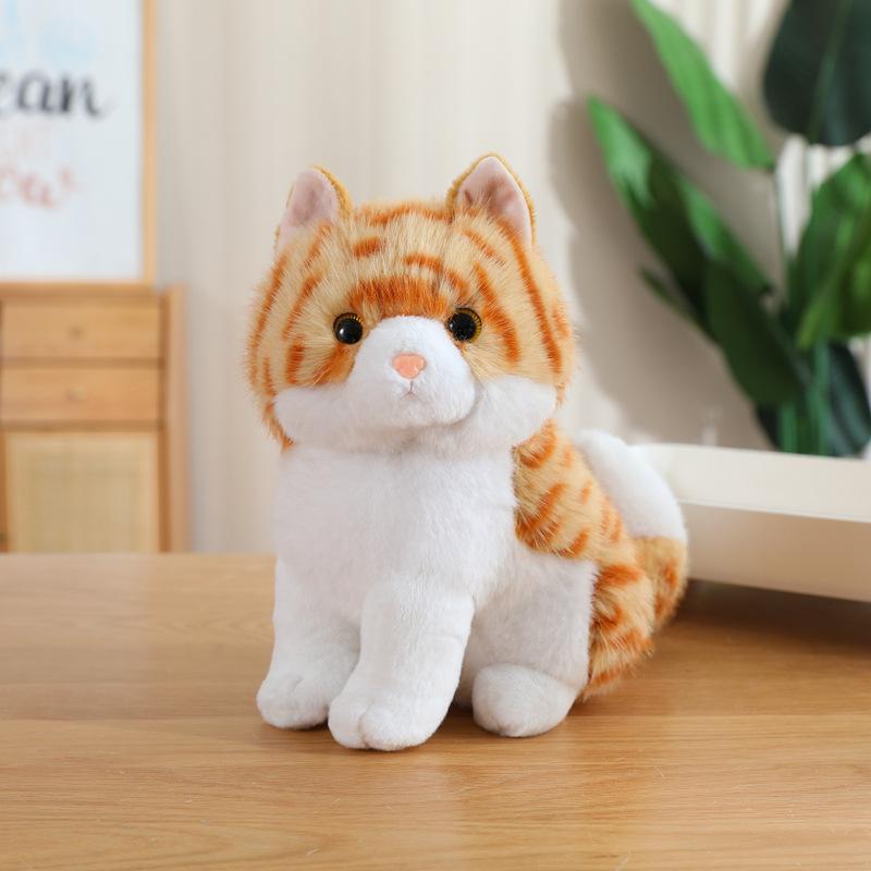 Cute simulation cat doll plush toy cute kitten doll children soothing rag doll birthday gift