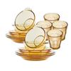 VISIONS 16-teiliges Bernstein-Glasgeschirr-Set