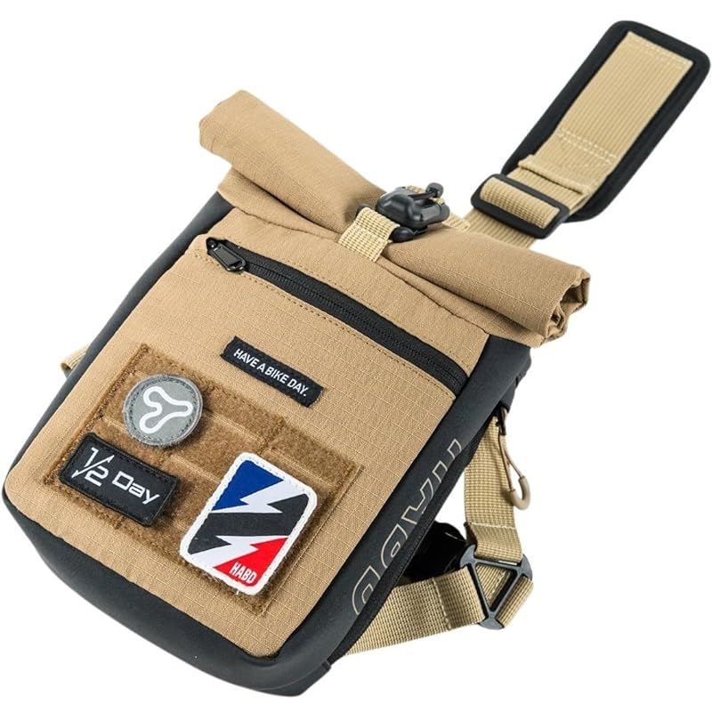 TANAX MotoFizz Motorcycle Holster Bag, Half Day Touring Holster, HAVE A BIKE DAY, Sand Beige, 1.5L, MFK-7007