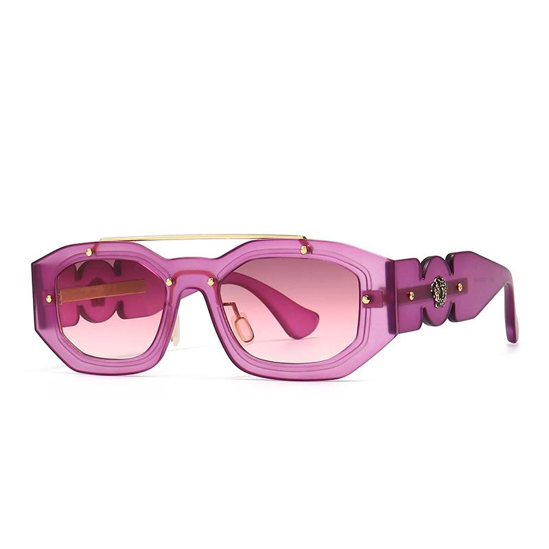 Fashion Punk Sunglasses Men Vintage Y2K Decorative Rectangulares Eyewear Women Luxury Brand Designer Spring Unique Sun Glasses
