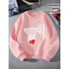 European sizes Kids' Crewneck Sweatshirt - Heart Basketball Net Hoop Love Sport  , Sportswear And Casual Wear, Soft And Comfortable