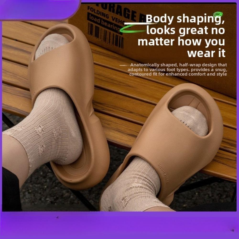 Couple Summer Slippers, Non-Slip Thick Sole Anti-Odor Indoor Outdoor Home Slippers for Men and Women