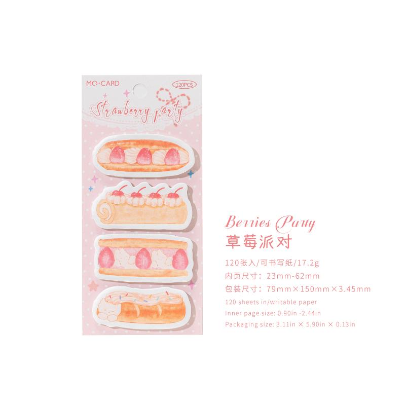 JIAMEI 120pcs Cream Bakery Series Kawaii Food Desserts Message Convenience Sticker DIY Diary Scrapbook Cute Student Stationery