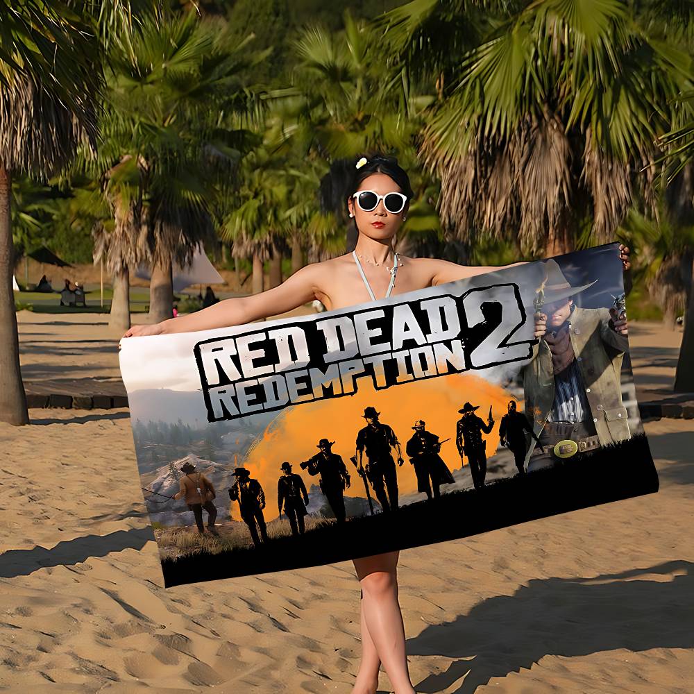 Spiel TV-Red-Dead-Redemption Mikrofaserdecke Schnelltrocknende Strandtücher Übergröße Druck Super Saugfähiges Pooltuch Decke
