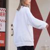 Li Ning Solid Color Casual Crew Neck Pullover Sweater Women sweater White AMBR062-1