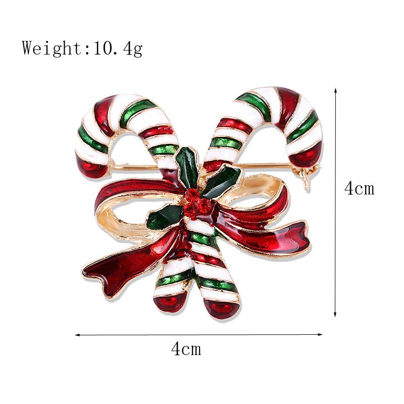 Fashion Christmas Brooch Christmas Tree Shoes Old Man Elk Wreath Snowflake Bell Pin Female