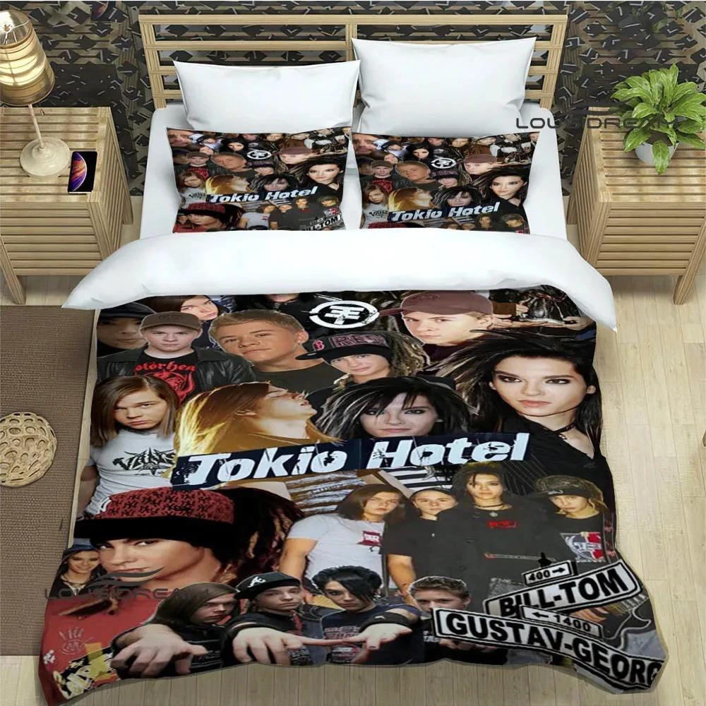 Tokio Hotel Band Printed Bedding Set Luxury Duvet Cover Comforter Exquisite Bed Supplies Birthday Gift