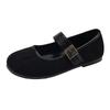 Temperament commuter French flat bottom shallow mouth single shoes women's summer 2025 new with skirt versatile soft sole Mary Jane shoes