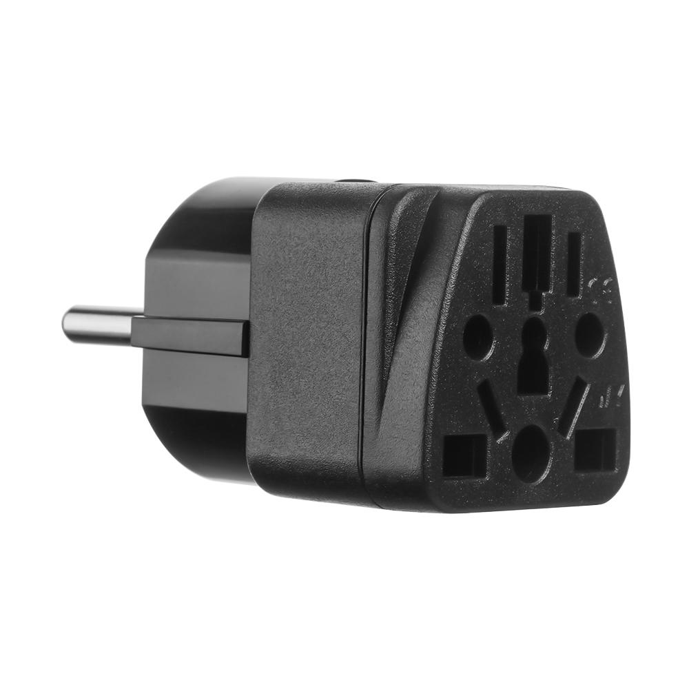 New High Quality Portable Durable Multi-function Germany AC 250V 50Hz Power  Electrical  EU Plug Converter Adapter чёрный