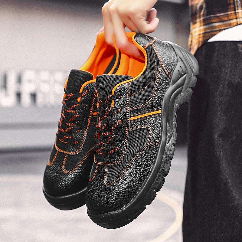 Scarpe antinfortunistiche da lavoro casual da uomo traspiranti con puntale in acciaio per l'estate calzature di sicurezza per operai sneakers sicure calzature protettive