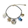 Waterproof Ocean Style Bracelet Stainless Steel Conch Shell Hand Chain Braided Rope Bangle  Travel