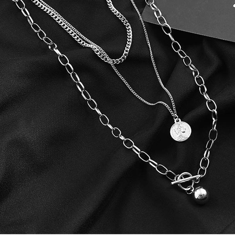 Trendy Metal Ball Coin Cross Pendant 
