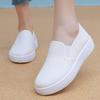 Women's White Non-Slip Slip-On Nursing Flats with Soft Sole