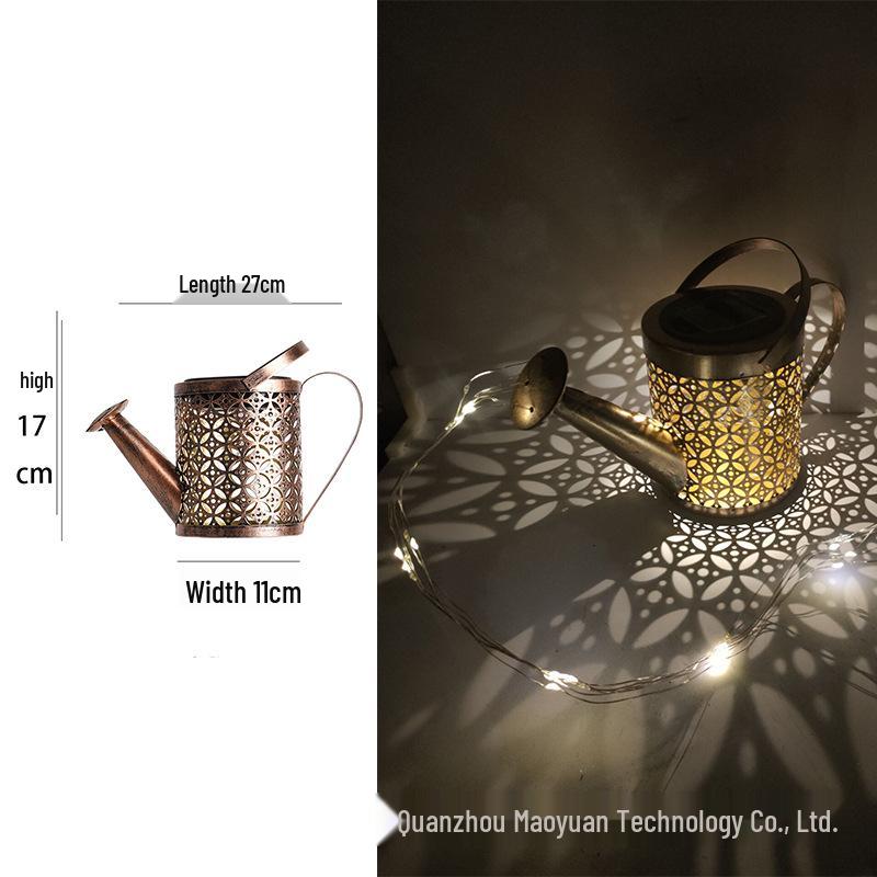 Solar-Powered Waterproof Hanging Garden Lantern with Light and Shadow Effect