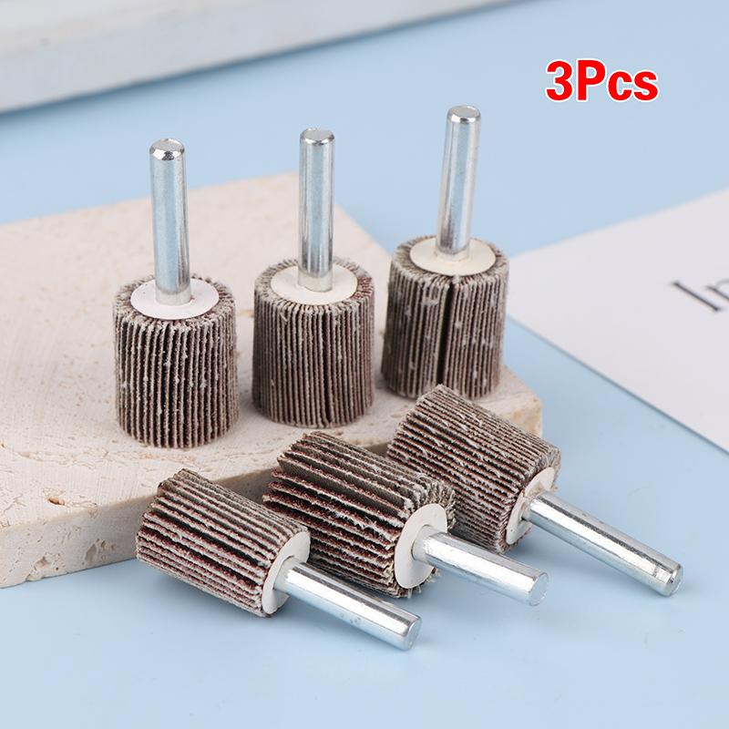 3Pcs 80 Grits Alumina Particles Flap Wheel Sanding Paper Flap Wheel For Removing Rust Deburring Grinding Polishing Flat