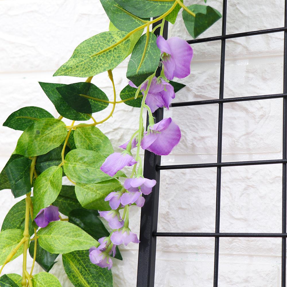 Home Decor Hanging Garland Artificial Flowers Fake Ivy Vine Foliage Trailing Flower Wisteria Plant