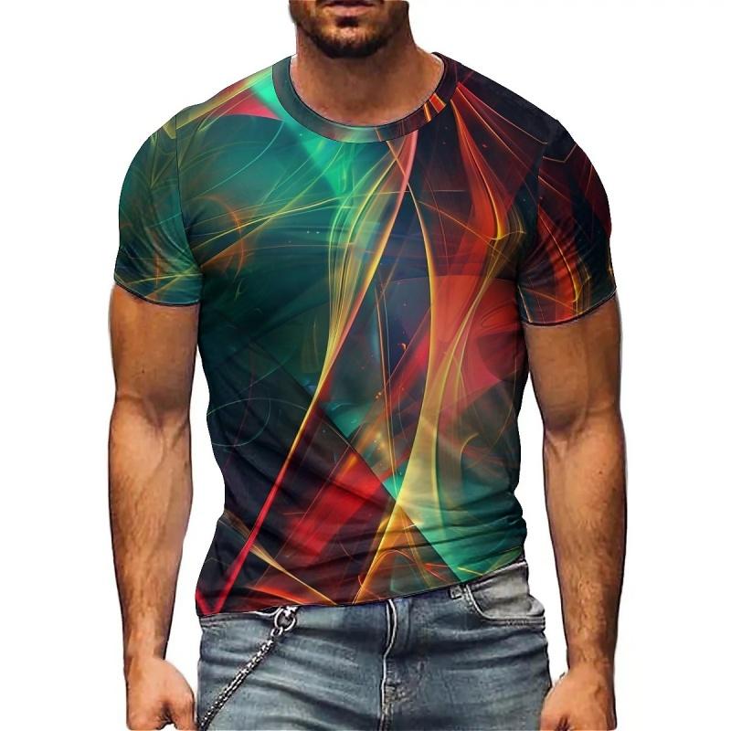 Bull Horn Warrior Pattern T-Shirt For Men Lucky Clover 3D Printed Tees Summer Fashion Round Neck Top Loose Short Sleeve T Shirts