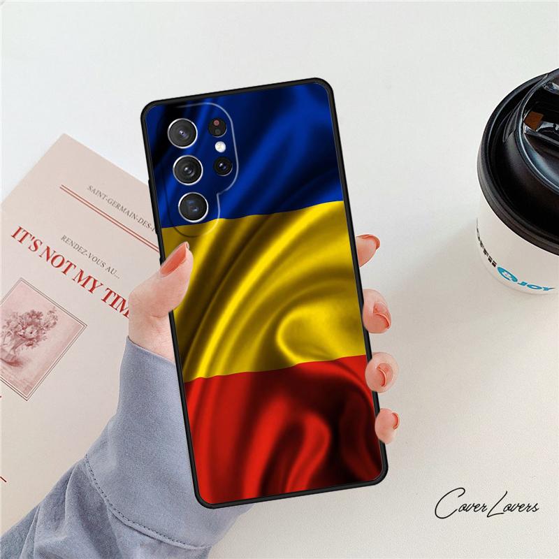 Romania Flag phone case For Samsung Galaxy S24 S25 S23 S22 Ultra Note 10 20 Plus S20 S21 FE Cover