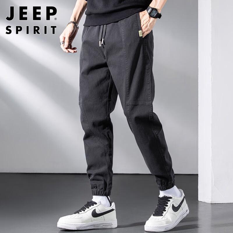 JEEP SPIRIT Men's Autumn/Winter Casual Cargo Jogger Pants