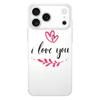I Love You Pink Heart Soft Clear TPU Phone Case For iPhone 17 Air 16E 16 11 15 14 Pro MAX 12 13 7 8 Plus SE Easter Cover
