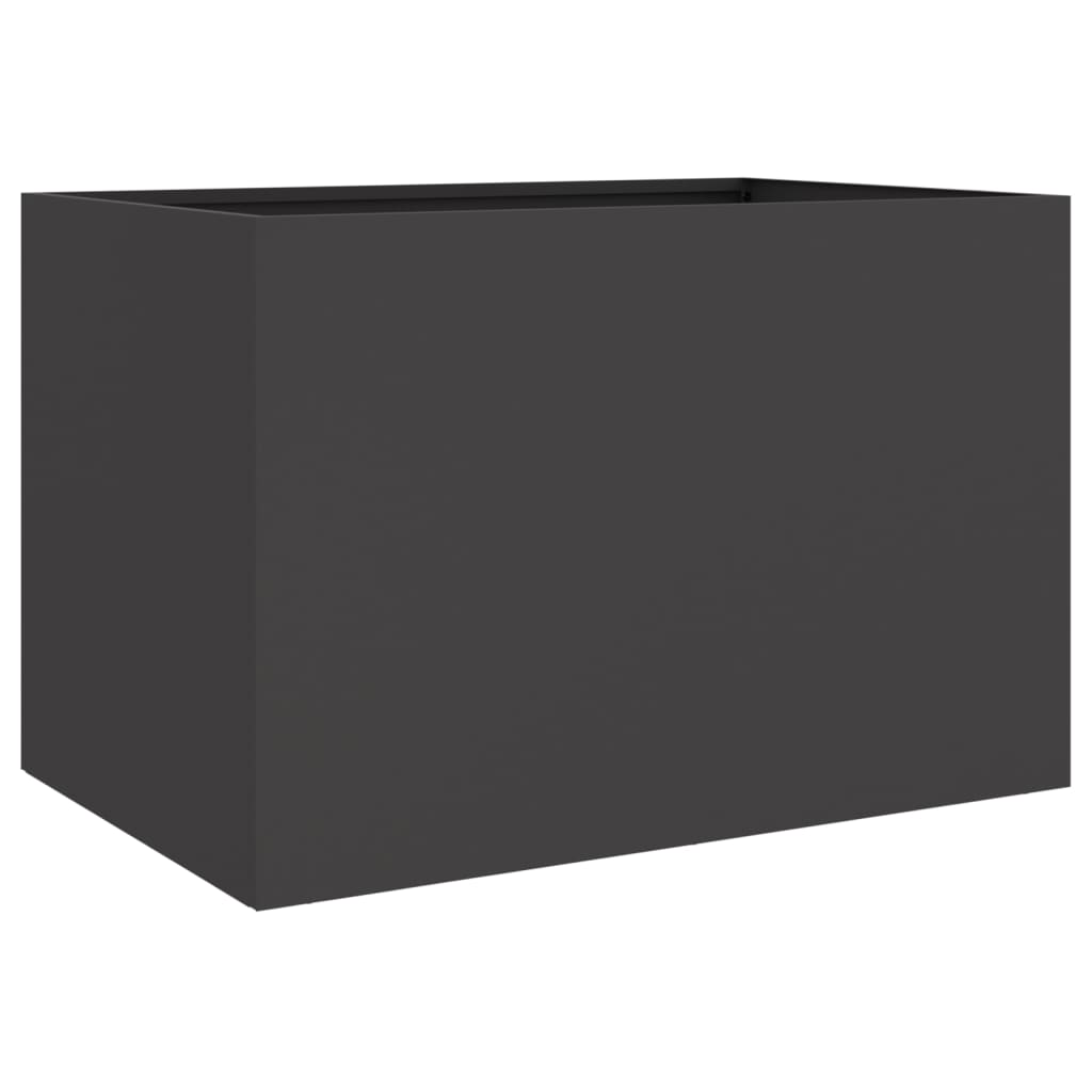 Plant Pot Black 62x47x46 cm Steel