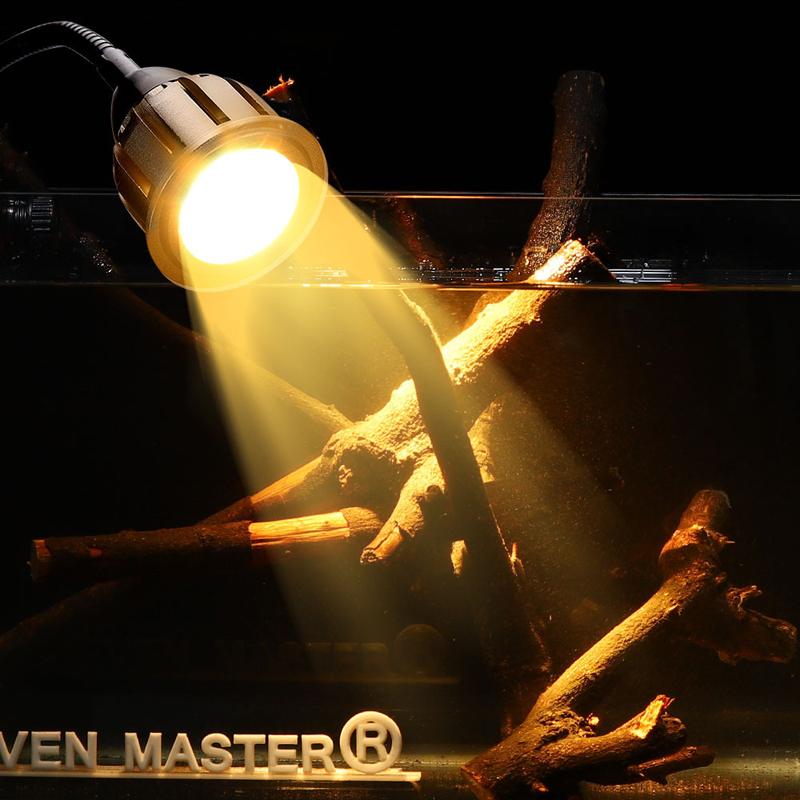 LED Aquarium Spotlight Fish Tank Clamp Light for Aquatic Plants Coral Adjustable Rainforest Decoration Lighting for Fish Tanks